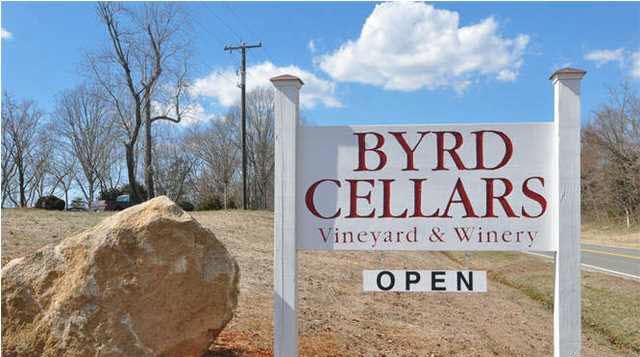 Byrd Cellars sign